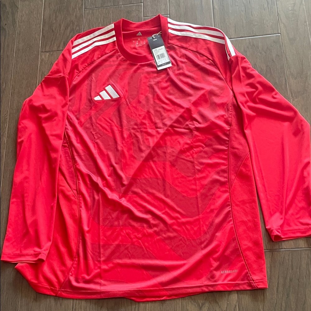 Adidas Men's Bright Red Long Sleeve Jersey
